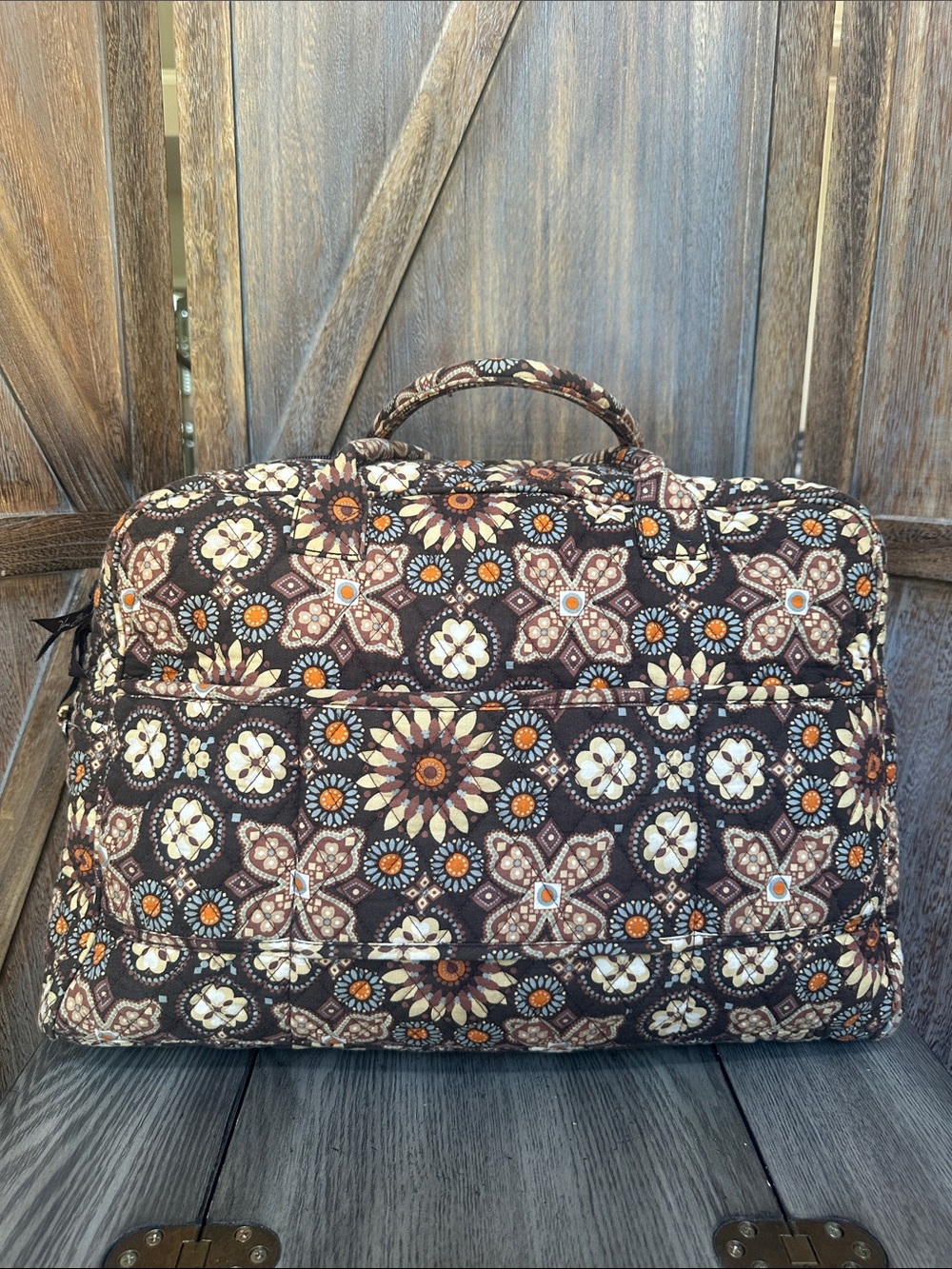 Vera Bradley Canyon Travel Tote Duffel Bag Cosmetic Case Wallet Lot Bundle of 4 - Picture 7 of 16